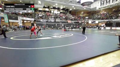 125 lbs Semifinal - Josie Bell, Hoxie HS vs Sheyenne Pinkston, Whitewater-Remington Hs