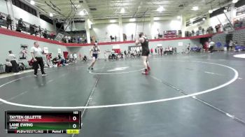 165 lbs Cons. Round 4 - Lane Ewing, UMary vs Tayten Gillette, Chadron State