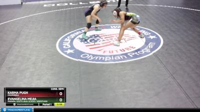 122 lbs Cons. Semi - Karma Pugh, California vs Evangelina Mejia, Madera South High School Wrestling