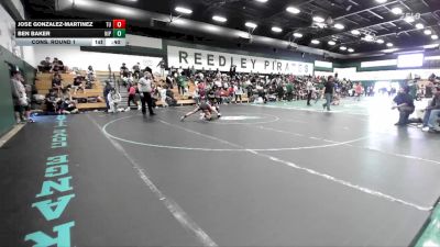 120 lbs Cons. Round 1 - Ben Baker, Nipomo vs Jose Gonzalez-Martinez, Tulare Union