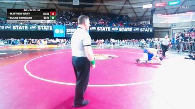 Boys 1B/2B 157 Semifinal - Matthew Gray, Goldendale vs Lucas Swogger, Willapa Valley