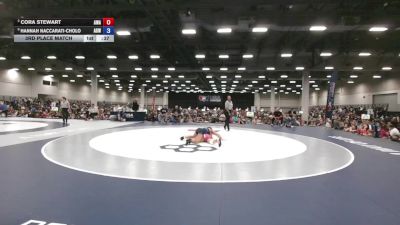 120 lbs 3rd Place Match - Hannah Naccarati-Cholo, Arizona Girls Wrestling vs Cora Stewart, Askren Wrestling Academy