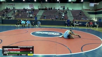 190 lbs Championship Bracket - Logan Mineweaser, Helena vs Christian Freeman, Auburn