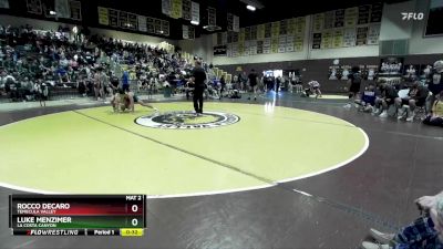 132 lbs Cons. Round 4 - Luke Menzimer, La Costa Canyon vs Rocco DeCaro, Temecula Valley