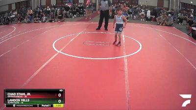 70 lbs Quarterfinals (8 Team) - Chad Stahl Jr., Untouchables vs Landon Mills, Alpha Elite