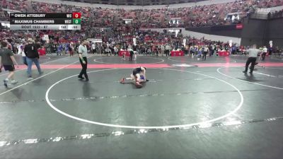 87 lbs Quarterfinal - Maximus Chambers, Mauston Talons vs Owen Attebury, Weigh In Club