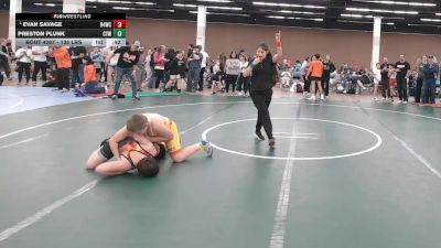 135 lbs Champ. Round 4 - Evan Savage, Ranger 47 Wrestling Club vs Preston Plunk, Coweta Youth Wrestling