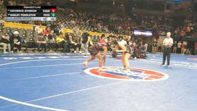 190 Class 1 lbs Cons. Round 1 - Kaydence Johnson, St. Charles West vs Shelby Pendleton, Potosi