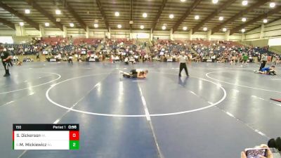 150 lbs Quarterfinal - Mason Mickiewicz, Westlake Wrestling Club vs Spencer Dickerson, Saratoga Springs
