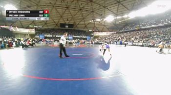 Girls 2A 135 lbs Cons. Round 5 - Jaelynn Luna, Rogers (Spokane) (Girls) vs Jayden Krogness, Centralia (Girls)