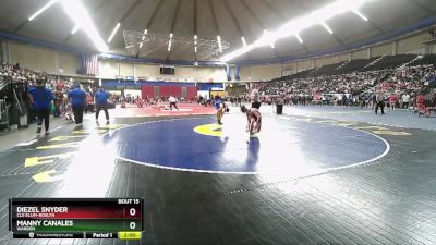 B 120 lbs Quarterfinal - Manny Canales, Warden vs Diezel Snyder, Cle Elum-Roslyn