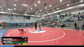 130 lbs 1st Place Match - Cole Rogers, Diamondville Wrestling Club vs Abel Halsey, Wyoming Unattached