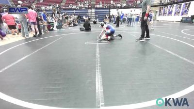 70 lbs Consolation - August Milligan, Pauls Valley Panther Pinners vs Kaisan Thompson, Clinton Youth Wrestling