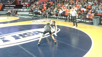 1A 106 lbs Cons. Round 2 - Riley Paredes, Dixon (H.S.) vs Davin Torza, Yorkville (Christian)