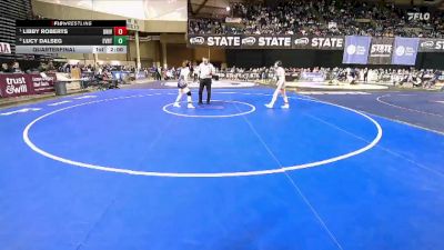 Girls 3A 110 lbs Quarterfinal - Libby Roberts, University (Girls) vs Lucy Dalseg, Everett (Girls)