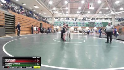 113 lbs Semifinal - Roc Greer, Murrieta Valley vs Haiydn Chavez, Chaparral