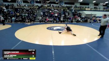 106 lbs Quarterfinal - Zayden Sanchez, Arcadia vs Lucas Brown, Northwestern