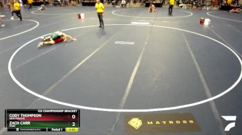 133 Championship Bracket Champ. Round 2 - Zach Carr, Park vs Cody Thompson, New Prague