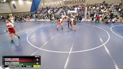 285 lbs Quarterfinal - Myers Carter, American Fork Jr High vs Ryan Gardner, Grantsville Wrestling Club