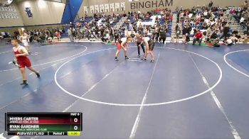 285 lbs Quarterfinal - Myers Carter, American Fork Jr High vs Ryan Gardner, Grantsville Wrestling Club