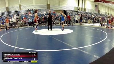 130 lbs Cons. Round 2 - Michael Salcedo, OH vs Maddox Stonitsch, IL