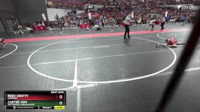 67 lbs Cons. Round 2 - Carter Hoh, Wittenberg-Birnamwood vs Reed Crotty, Somerset