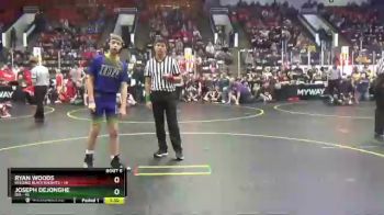 129 lbs Round 3 (4 Team) - Joseph DeJonghe, Ida vs Ryan Woods, Belding Black Knights