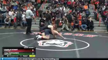 195 lbs Champ. Round 2 - Charlie Eckert, MILTON (WI) vs Cole Matulenko, LIBERTYVILLE