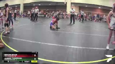 72 lbs Round 2 (6 Team) - Aubree Thompson, Missouri Outlaws vs Brycen Bolin, Team Palmetto