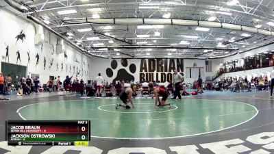 133 lbs Round 4 (6 Team) - Jackson Ostrowski, Adrian vs Jacob Braun, Seton Hill University