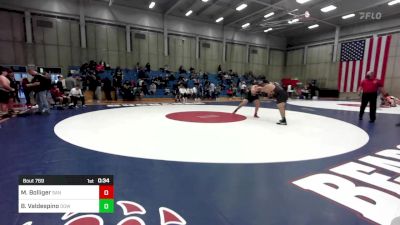 215 lbs Consi Of 16 #1 - Max Bolliger, San Clemente vs Brian Valdespino, Downey