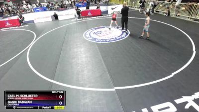 71 lbs Quarterfinal - Cael M. Schlueter, Rough House Wrestling vs Gagik Babayan, California