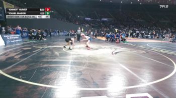 4A Boys 113 lbs Cons. Round 2 - Emmett Oliver, Madras Boys vs Chael Mason, Cascade Boys