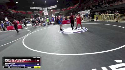 285 lbs Cons. Semi - Jason De La Cruz Martinez, Vista High School Wrestling vs Troy Ceja, Pitman High School Wrestling