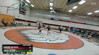 130 lbs Cons. Round 1 - Summer Galovich, Thermopolis vs Leona Vickers, Worland High School