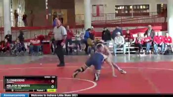 141 lbs Champ. Round 1 - Nelson Roberts, Ancilla College vs Tj Driessens, Wabash