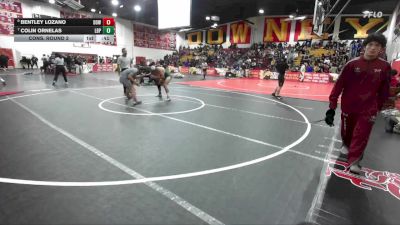 132 lbs Cons. Round 2 - Colin Ornelas, Long Beach Poly vs Bentley Lozano, Downey