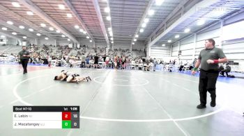 126 lbs Quarterfinal - Ethan Lebin, Young Guns Black vs Jacob Macatangay, Illinois Menace Lightning