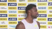 Noah Lyles after 100m at 2026 Continental Tour: SEIKO Golden GP
