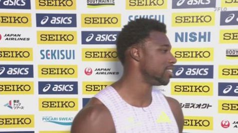 Noah Lyles after 100m at 2026 Continental Tour: SEIKO Golden GP