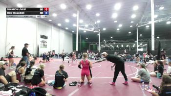 128 lbs Rr Rnd 8 - Shannon Logue, Kraken Black - Girls vs Erin Talmadge, Kraken Blue - Girls