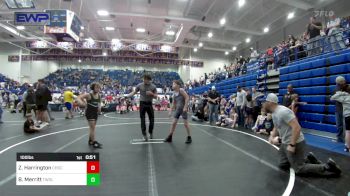 100 lbs Quarterfinal - Zebulon Harrington, Choctaw Ironman Youth Wrestling vs Brayden Merritt, TWolves Youth Wrestling