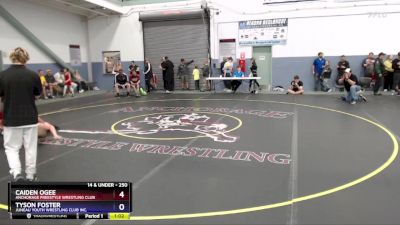 250 lbs Round 2 - Caiden Ogee, Anchorage Freestyle Wrestling Club vs Tyson Foster, Juneau Youth Wrestling Club Inc.