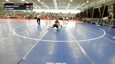 132 lbs Rr Rnd 1 - Lorenzo Granato, OBWC Red vs Koy Weber, KongKrete Wrestling Academy