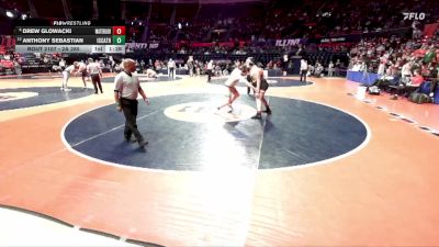 2A 285 lbs Champ. Round 1 - Drew Glowacki, Waterloo (H.S.) vs Anthony Sebastian, Elmhurst (IC Catholic)