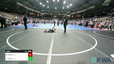 52 lbs Round Of 32 - Beau Corby, Lawton Legends Youth Wrestling vs Jc Lewis, Tulsa Blue T Panthers