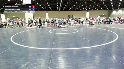 100 lbs Cons. Sub-quarters - Daeton Brown, Shelton Wrestling Academy vs Bryson Twillman, Eierman Elite