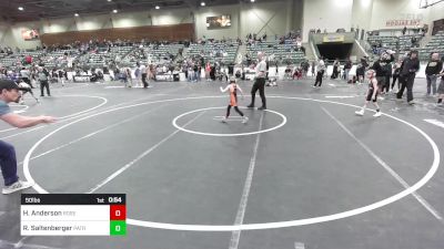 50 lbs Semifinal - Hudson Anderson, Roseburg Mat Club vs Reed Saltenberger, Patriot Mat Club