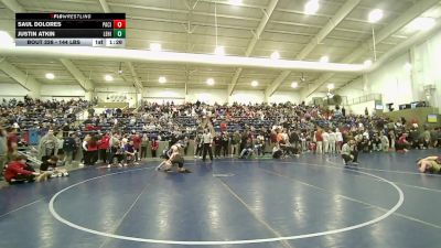 144B lbs Champ. Rd Of 32 - Justin Atkin, Lehi vs Saul Dolores, Park City