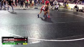 125 lbs Quarterfinal - Jaxson Jamison, Pikes Peak Warriors Wrestling vs Vincent Torres, Betterman Elite Wrestling